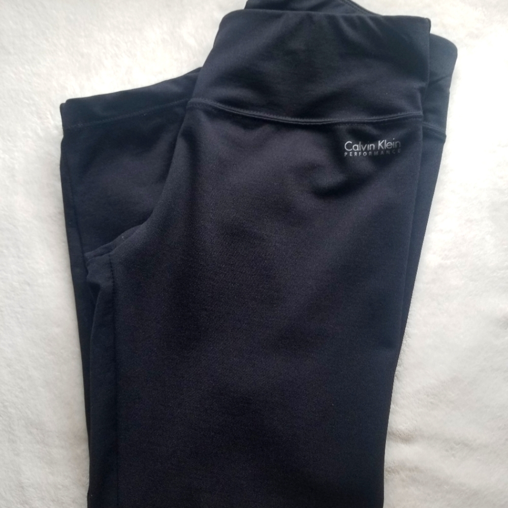 CK Calvin Klein Quick Dry Performance Activewear Yoga Capri Legging Pants Size S